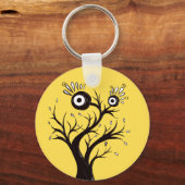 Porte-clés Drôle Monstre Bizarre Jaune (Recto)