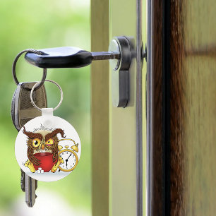 Porte-clés Drôle Morning Cranky Owl