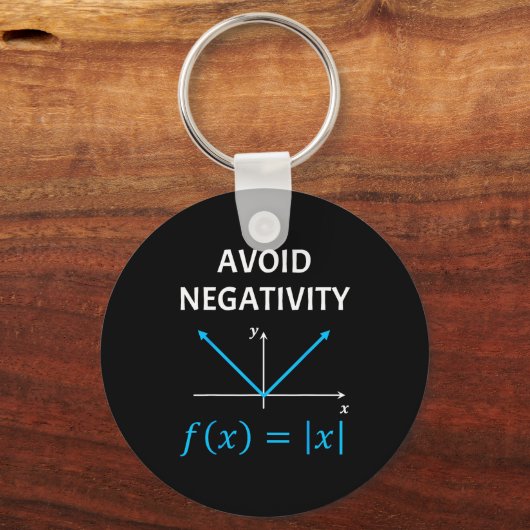 Porte-clés Drôle Nerdy Éviter Négativité Algèbre Math Pun Mat (Recto)