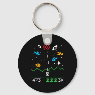 Porte-clés Drôle Nerdy Vintage Astrospace Video Gamer Geek Gi