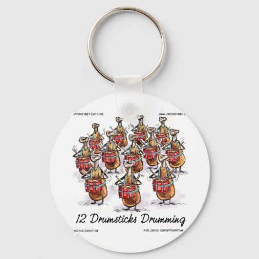 Porte-clés Drôle Noël 12 Tambours Drumming Cadeaux & Tee (Recto)