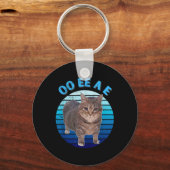 Porte-clés Drôle Oiia Distressed Chat Frottant Chat Oi Oi Uia (Recto)