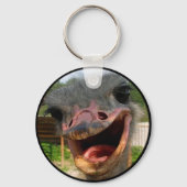 Porte-clés Drôle Ostrich Bird Photo What's Up (Verso)