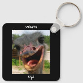 Porte-clés Drôle Ostrich Bird Photo What's Up (Dos)