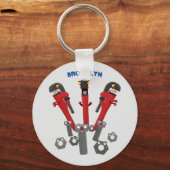 Porte-clés Drôle outil monstre de clé humour dessin animé (Recto)