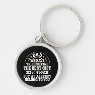 Porte-clés Drôle Papa Dit Graphisme Vintage Papa Père