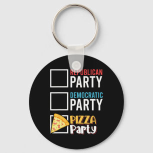 Porte-clés Drôle Parti républicain Parti démocrate Pizza Part