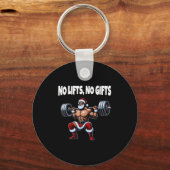 Porte-clés Drôle Père Noël Gym Lifting Swole Père Noël mauvai (Recto)