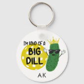 Porte-clés Drôle Pickleball Pickle Je suis un peu un gros DIL (Recto)