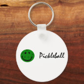 Porte-clés Drôle Pickleball visage vert (Recto)