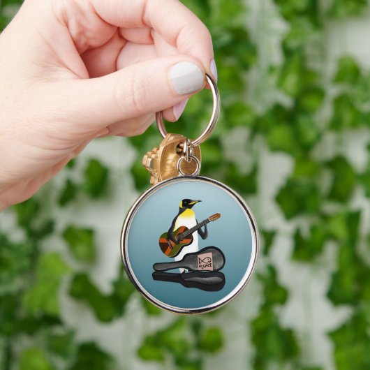 Porte-clés Drôle Pingouin Occupé (Main)