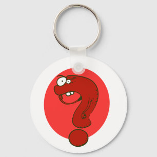 Porte-clés drôle point d'interrogation dessin animé