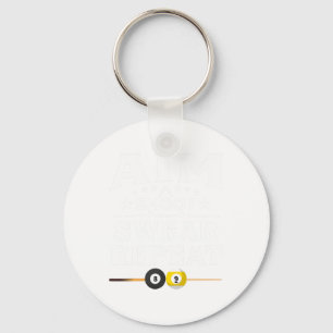 Porte-clés Drôle Pool Billiard Aim Shoot Sweat Répétition Bil