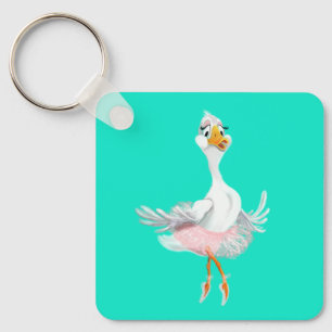 Porte-clés Drôle Porte - clé avec Ballerina Duck - Vos Couleu