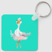 Porte-clés Drôle Porte - clé avec Ballerina Duck - Vos Couleu (Dos)