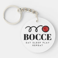 Drôle porte - clé photo de boule de bocce pour les