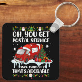 Porte-clés Drôle Postal Worker Noël Plaisanterie Mailman Vous (Verso)