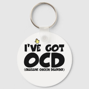 Porte-clés Drôle poulet OCD