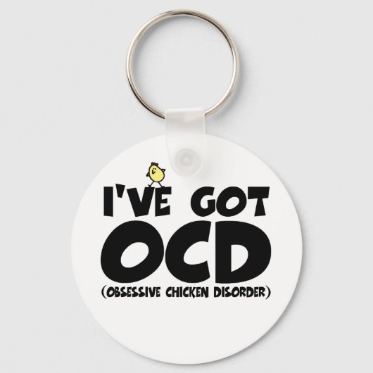 Porte-clés Drôle poulet OCD (Recto)