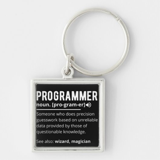 Porte-clés Drôle Programmer Code Développeur Définition (Devant)