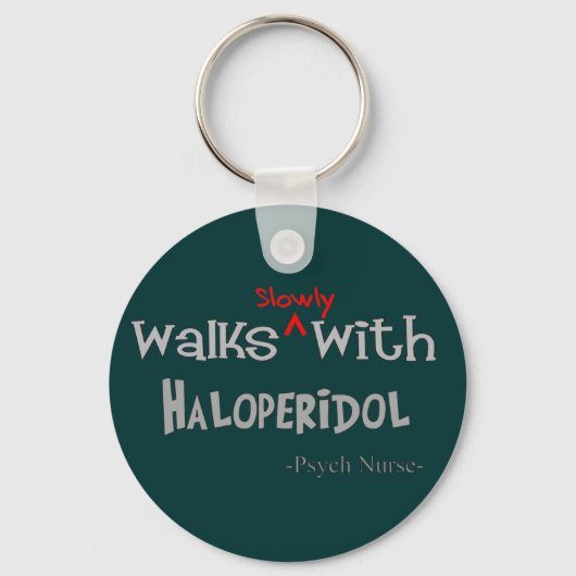 Porte-clés Drôle Psych Infirmière Cadfts (Recto)