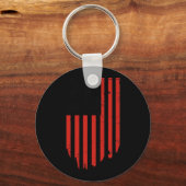 Porte-clés Drôle Qr Trump Danser Code Danse Rouge Et Blanc (Recto)