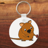 Porte-clés Drôle Quokka Prendre Selfie (Recto)