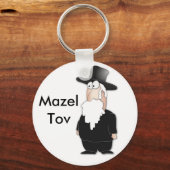 Porte-clés Drôle rabbin juif - dessin animé cool (Recto)