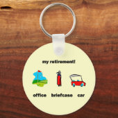 Porte-clés Drôle retraite de golf (Recto)