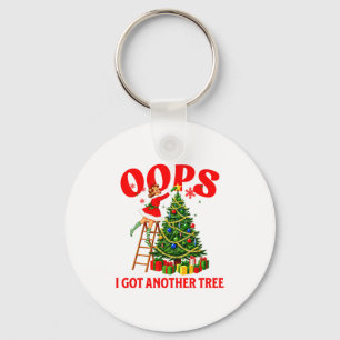 Porte-clés Drôle Rétro Noël Oups J'ai Encore Un Arbre Prem