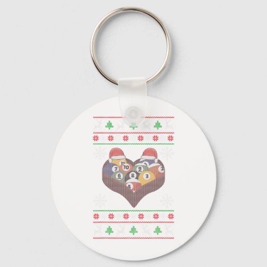 Porte-clés Drôle Santa Claus Ball Pool Joueur laid Noël (Recto)