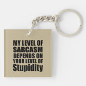 Porte-clés Drôle sarcastique dit citations célèbres (Dos)