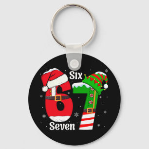 Porte-clés Drôle Six Sept 6 7 Mème Gen Alpha Argot Père Noël 