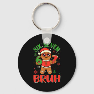 Porte-clés Drôle Six Sept Bruh Costume de Noël en pain d'épic