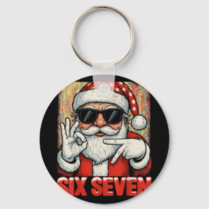 Porte-clés Drôle Six Sept Mème Noël Cool Père Noël Citation 6