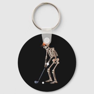 Porte-clés Drôle Skeleton Golf Player Golfer Men Papa Hallowe