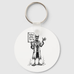 Porte-clés Drôle Skeleton sorcier enseignant Halloween Mes os