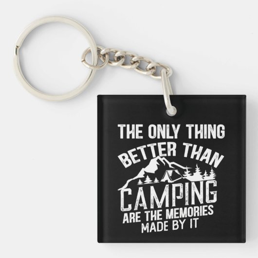 Porte-clés Drôle slogan de camping été citations (Devant)