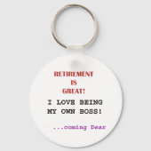 Porte-clés Drôle Slogan Retraité (Recto)