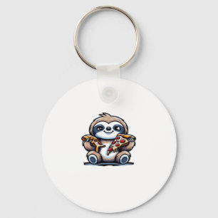 Porte-clés Drôle Sloth mangeant Pizza, Amoureux des animaux K