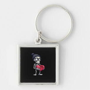 Porte-clés Drôle Squelette Hommes Femmes Squelette Coeur Vale