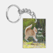 Porte-clés Drôle Surpris Ginger Kitten. Quelle merde ? (Devant gauche)