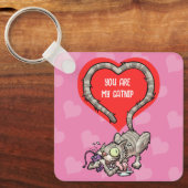 Porte-clés Drôle Tabby Chat You Are My Catnip Valentine's (Recto)