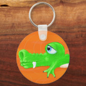 Porte-clés Drôle tableau de crocodile, porte - clé (Recto)