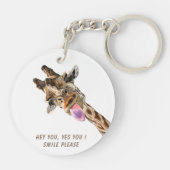 Porte-clés Drôle Tongue Giraffe Sortie et lavabo Jouant - Sou (Dos)