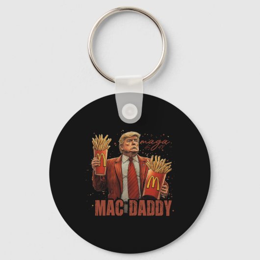 Porte-clés Drôle Trump Mcdon 2024 Fast Food Mac Daddy Hamburg (Recto)