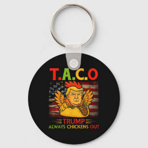 Porte-clés Drôle Trump Taco Trump abandonne toujours les poul