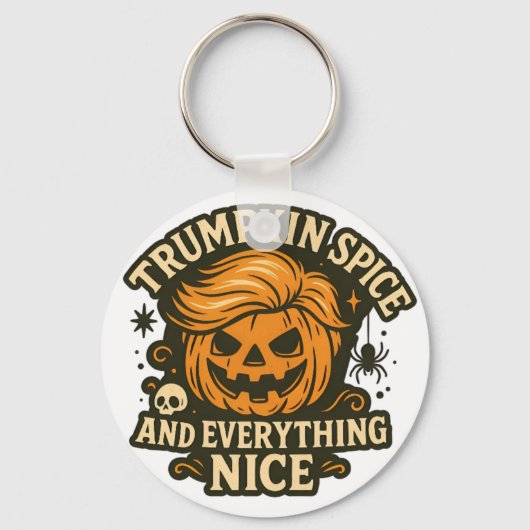 Porte-clés Drôle "Trumpkin Spice & Everything Nice" Halloween (Recto)