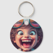 Porte-clés Drôle visage de dessin animé (Recto)