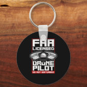 Porte-clés Drone Faa Licence Drone Pilote Ne Disturbe Pas (Recto)